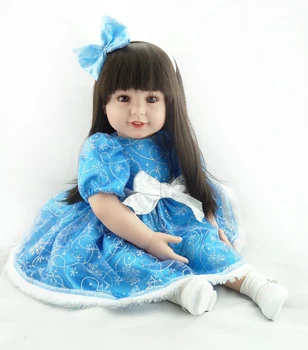 

60cm Reborn Baby Doll Toys Soft Silicone Exquisite Princess Toddler Girl Alive Babies Child play House Toy dolls