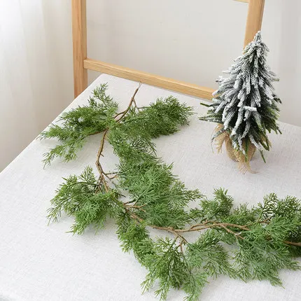 

55 Рождественская гирлянда, маленькие листья, украшение на Рождество из ротанга, рождественские украшения для фотографий, бесплатная доставка