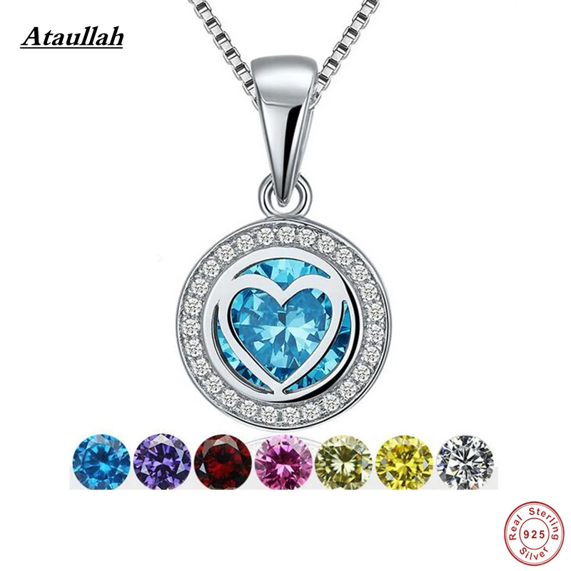 

Ataullah DIY 7 Color Diamond 925 Sterling Silver Women Pendants Diamond-Jewelry Necklaces & Pendants Silver 925 Jewelry SWN005