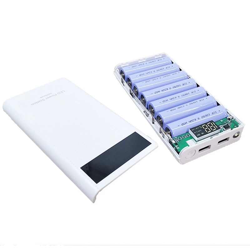 Высококачественный чехол Bakeey Q C 3 0 Type 7x18650 с аккумулятором двойной USB для внешнего