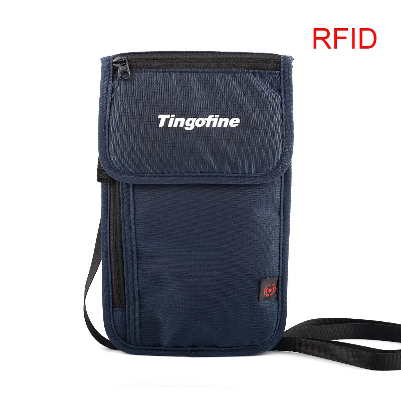comprar Nylon Anti Roubo Saco Passaporte de Viagem Pescoço Telefone RFID Bloqueando Carteira Bolsa para Homens e Mulheres de Mini Saco Crossbody