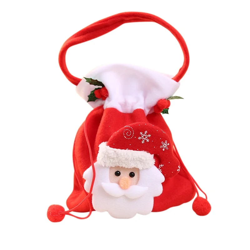 1 шт рождественские подарочные пакеты животные шаблон Санта Клаус конфеты сумки для рождества H1 - Цвет: A01