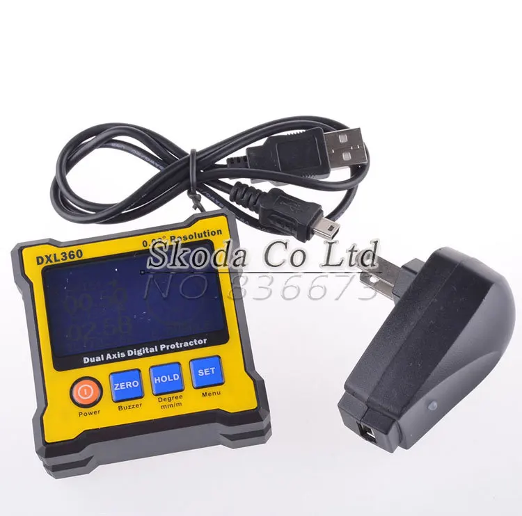 

Free shipping DXL-360 digital biaxial high accuracy level meter inclinometer Protractor with magnetic