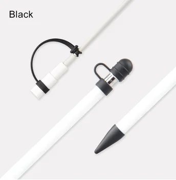 

Soft Silicone For Apple Pencil Cap Holder / Nib Cover / Cable Adapter Tether for iPad Pro Pencil Anti-lost Cap Holder drop ship
