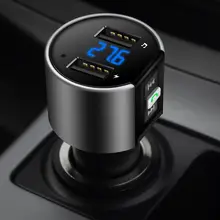 Интеллектуальный Bluetooth fm-передатчик двойной USB порт радио автомобильный громкой связи вызов синий цифровой светодиодный дисплей с функцией A2DP