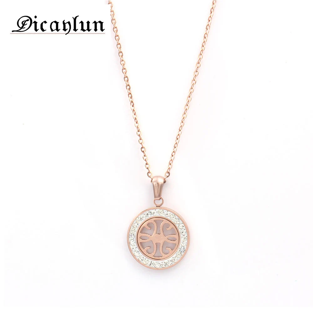 

DICAYLUN Stainless Steel Necklace Rose Gold Necklaces & Pendants Womens Clothing Accessories Jewelry Findings & Components