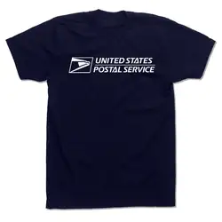 USPS почтовый логотип унисекс футболка почтовый офис футболка взрослые мужские женские дешевые оптовые футболки новые футболки arrival