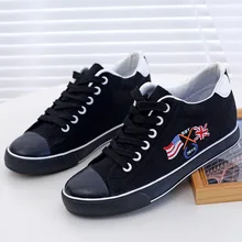 Fashion Spring Autumn Thick Sole Women’s Shoes Platform Canvas Shoes Women Casual Shoe Height Increase Footwear