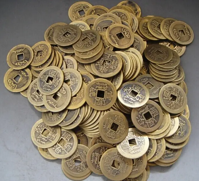 

zhaorui627++Collect 50pcs Chinese Copper Coin Qing Dynasty Antique Currency Cash statue