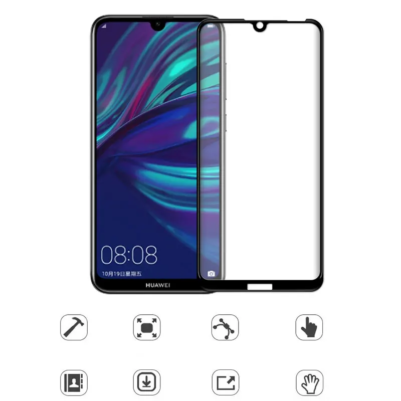 9D для huawei y6 стекло для huawei y7 защитная пленка из закаленного стекла huawei y6 huavei y7 huawey y72019 Защитная пленка для экрана