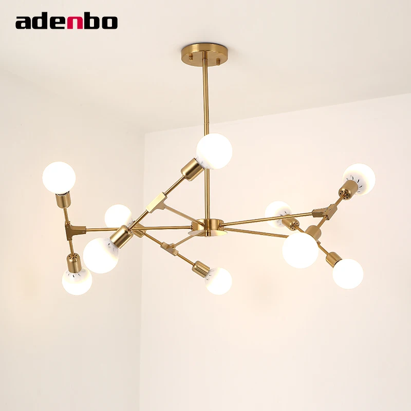 

Creative Modern LED Chandelier Lighting Changeable Mode Chandeliers Ceiling Lamp Gold Black For Indoor Lighting OL17013