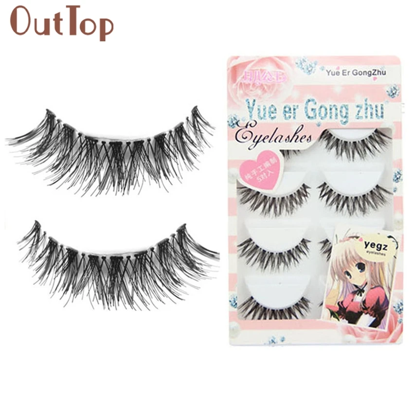 

OutTop Japanese tufted messy Big sale! 5 Pair/Lot Crisscross False Eyelashes Lashes Voluminous HOT eye lashes X0424 2 015