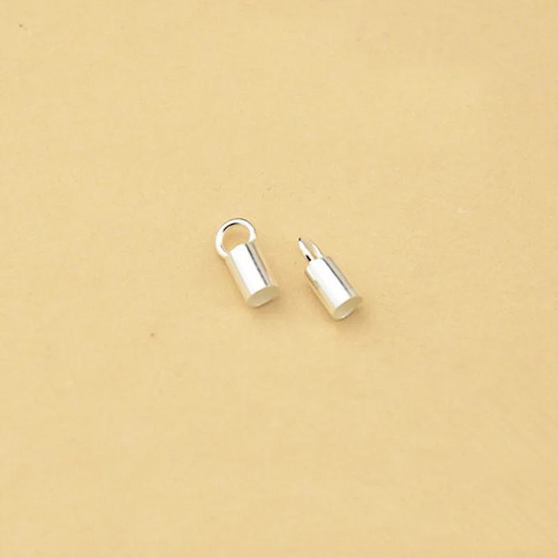 925 Sterling Silver Necklace Cord End Tip Beads Caps leather cord end