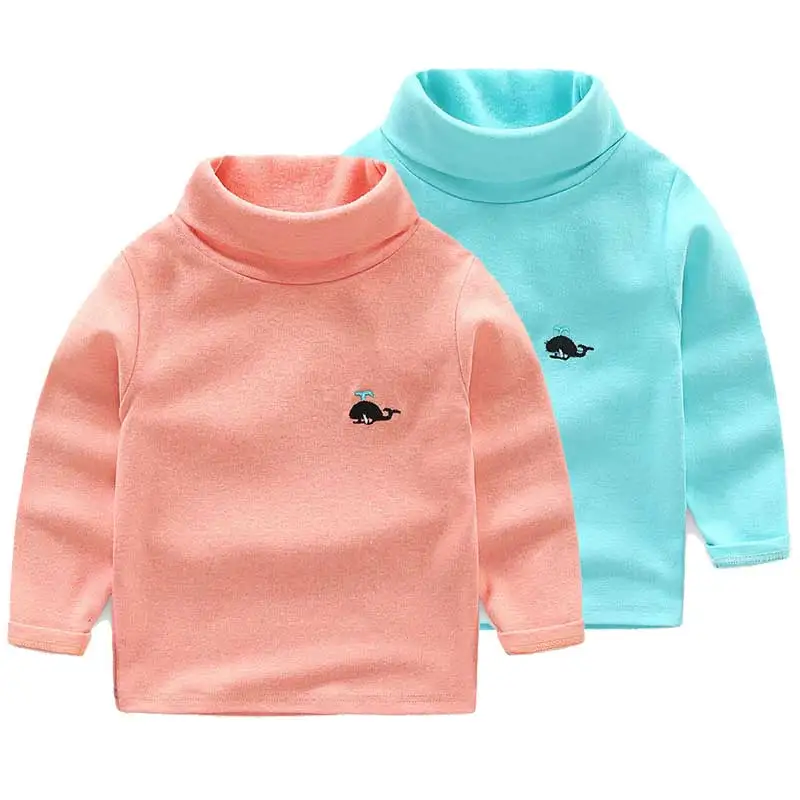 

2-6T Boys Clothing Solid Color Sweaters Autumn Winter Turtleneck Baby Girls Clohing Kids Sweaters Soft Warm Knitted Sweater