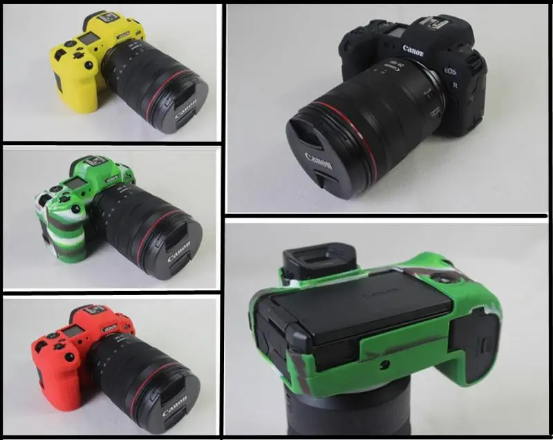 

Silicone Armor Skin Case Body Cover Protector for Canon EOS EOS R M100 M3 M6 M10 Digital Camera Sling Bag Shoulder