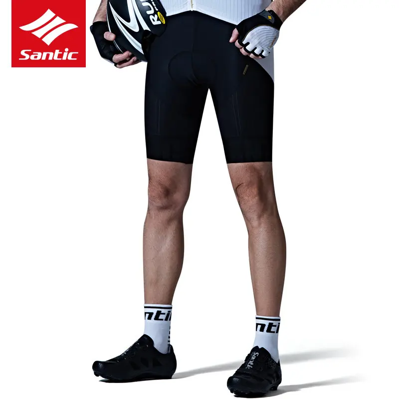 

Santic New Summer Professional Cycling Shorts Mens Italy Padded Bike Shorts Imported Cushion Pad Sponge