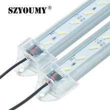 SZYOUMY светодиодный световой бар 7020 1 м 72 светодиодный s жесткая полоса бар 12 В жесткий свет Tiras с крышкой из алюминиевого сплава DHL 50 шт./партия