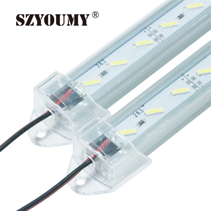 

SZYOUMY LED Light Bar 7020 1M 72 LEDs Rigid Strip Bar 12V Hard Light Tiras with Aluminium Alloy Cover DHL 50pcs/lot
