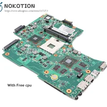 NOKOTION для ноутбука Toshiba Satellite L650 L655 материнская плата V000218020 1310A2332305 6050A2332301-MB-A02 HD5650M 1 ГБ Бесплатный процессор
