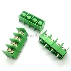 100 шт. KF7.62-4P зеленый KF7.62 4Pin 7,62 мм прямые контактный барьер Устройство для сращивания кабелей