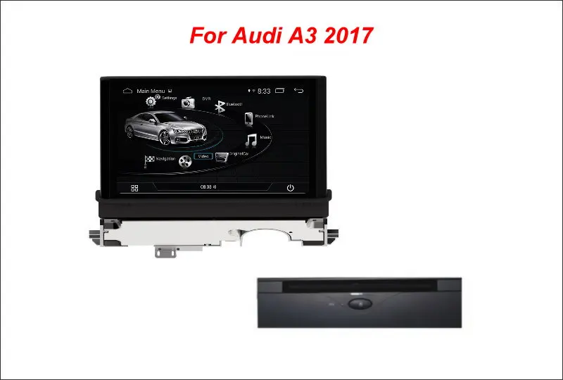 Автомобильный Android мультимедийный плеер для Audi A3 стерео видео Радио RDS CD DVD плеер gps навигационная система HD экран дисплей ТВ - Цвет: 8667-withDVD