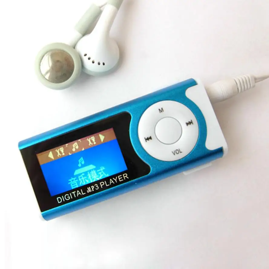 MP3 плеер Поддержка 16 Гб Micro SD TF карта USB Клип Мини светодиодный портативный ЖК-дисплей для воспроизведения музыки дропшиппинг 4 апреля - Цвет: Зеленый