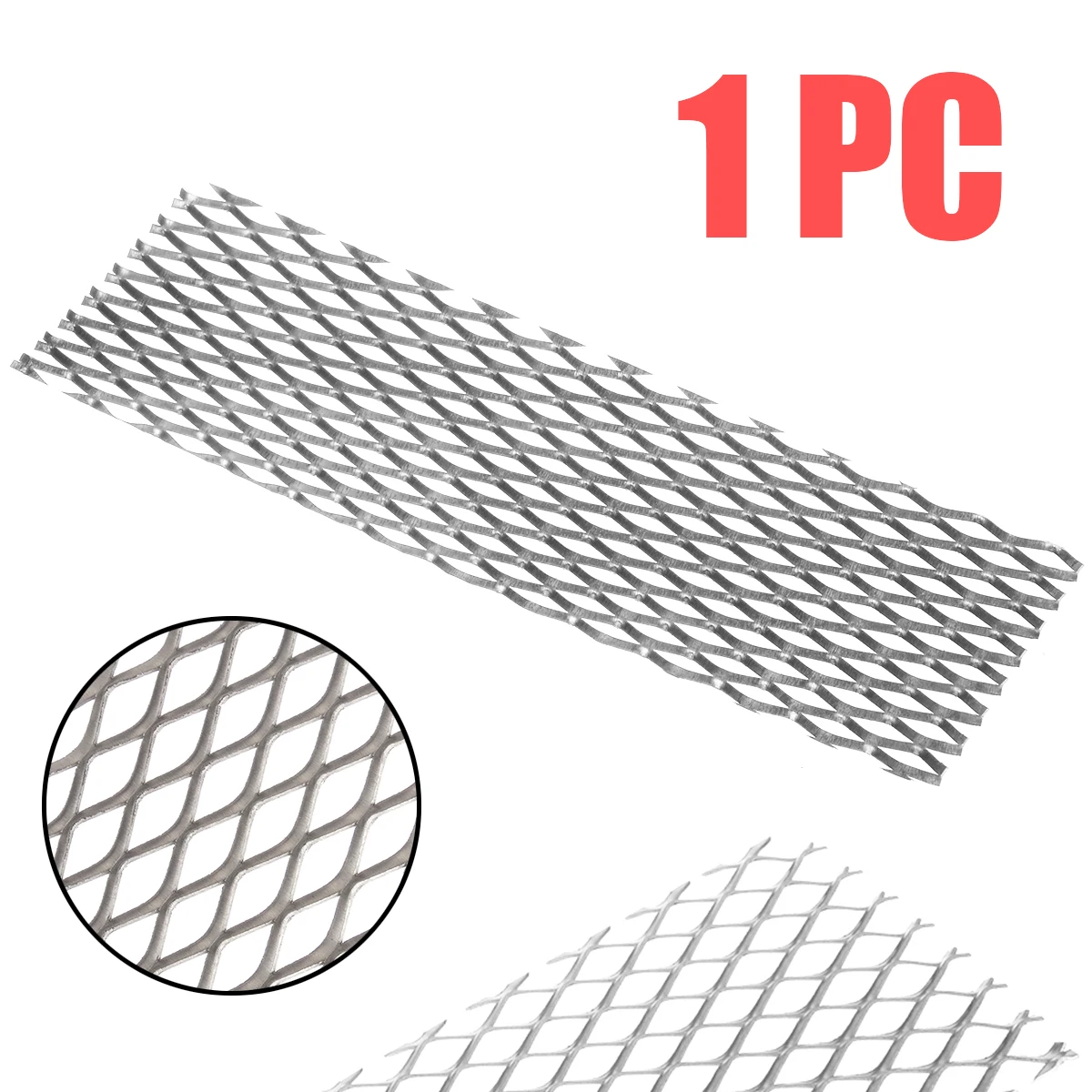 

1pc Silver 50mm*165mm Recycled With Heat Corrosion Resistance Metal Titanium Mesh Sheet Electrode For Electrolysis