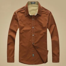 Новое поступление, Повседневная однобортная Классическая мужская рубашка в клетку в стиле милитари с длинным рукавом, Рабочая форма размера плюс 1588