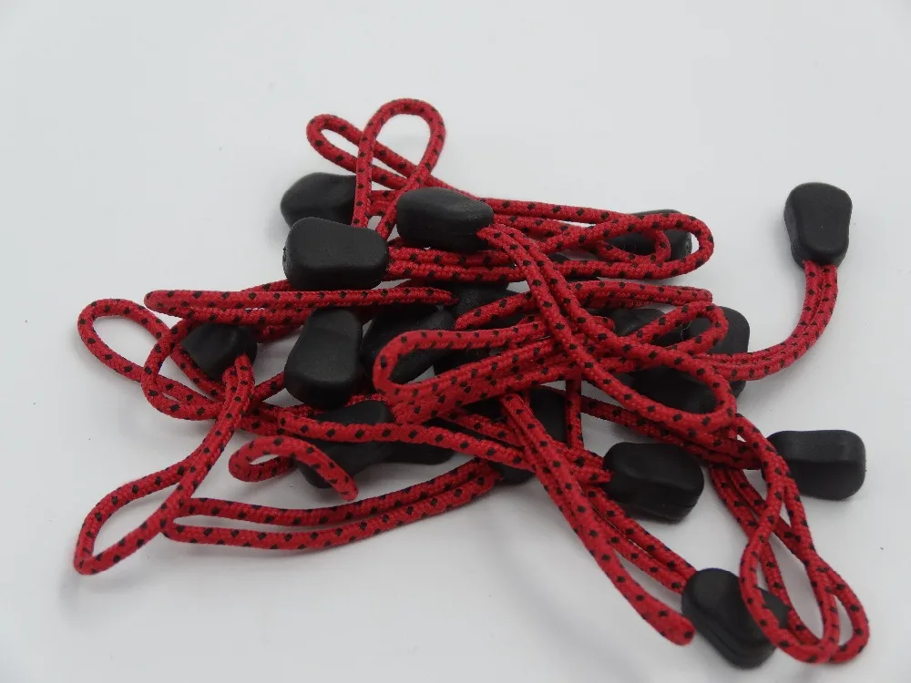 Red zipper pulls sports backpack 5pcs Plastic Zipper Pulls Rope Ends