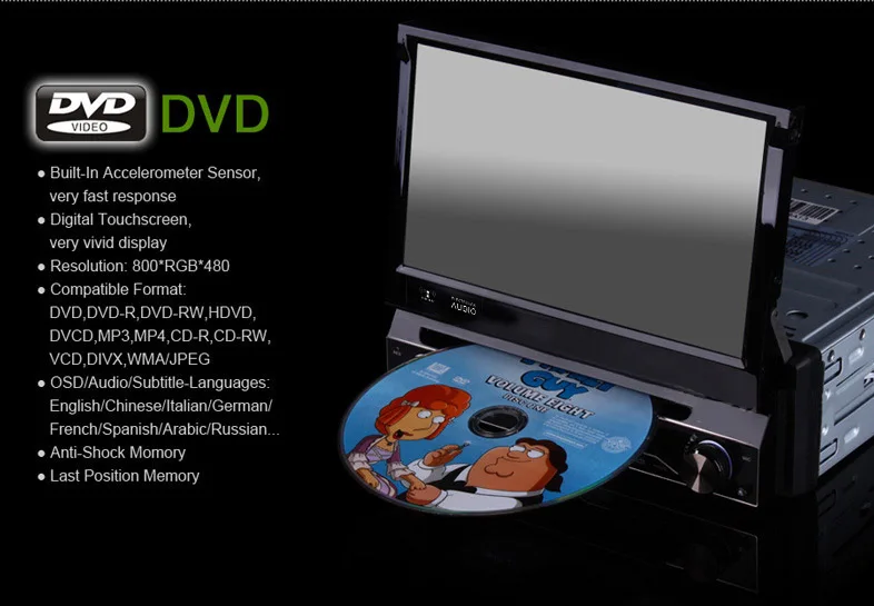 Excellent Universal 7" 1Din auto retractable panel Car DVD GPS navi system with DVBT 3G WiFi TV DVR RDS AM FM SWC 4X50W DK7088 2 Excellent Universal 7" 1Din auto retractable panel Car DVD GPS navi system with DVBT 3G WiFi TV DVR RDS AM FM SWC 4X50W DK7088 2