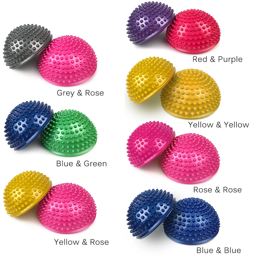 Inflatable Yoga Foot Massage Ball 16CM Massage Balance Pods Body Rolling Foot Wakes Spiky Point for Gym Fitness Pilates