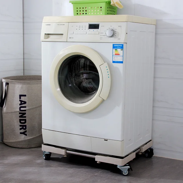 Bathroom Shelves Washing Machine Frame Bracket Base Bathroom Shelves Washing Machine Frame Bracket Base Tray With Wheels Brake Damping Movable Creative