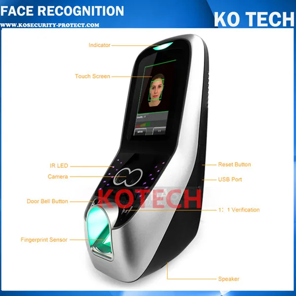 FACE70 Распознавание лиц доступа к Управление с технологией сканирования отпечатков пальцев комплект для чтения emlock+ Кнопка EXIT(выход)+ блок питания