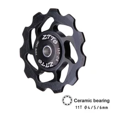 ZTTO 11T vtt vélo dérailleur arrière Jockey roue en céramique roulement poulie route vélo Guide rouleau 4mm 5mm 6mm pièces de VTT