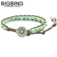 A063 BIGBING ювелирные изделия, модный светильник ручной работы, Зеленые Подвески в виде керамических бусин, браслет, браслет, высокое качество, модные ювелирные изделия