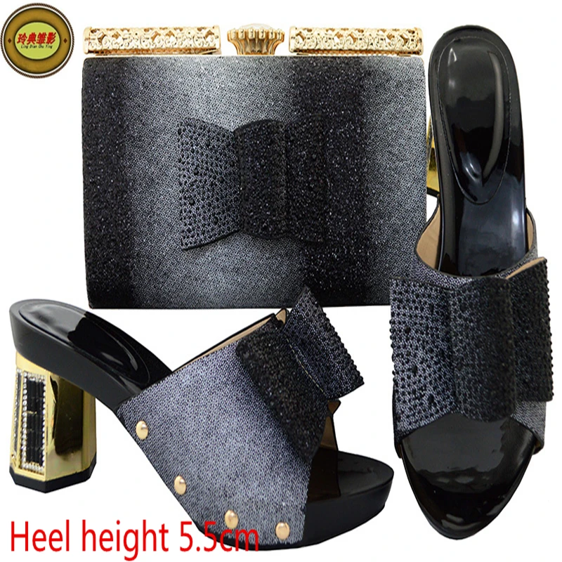 

BL004 High Quality European Ladies Shoes And Bags Sets With Stone Hot Sale Italian Matching Shoe And Bag Set Free Shipping