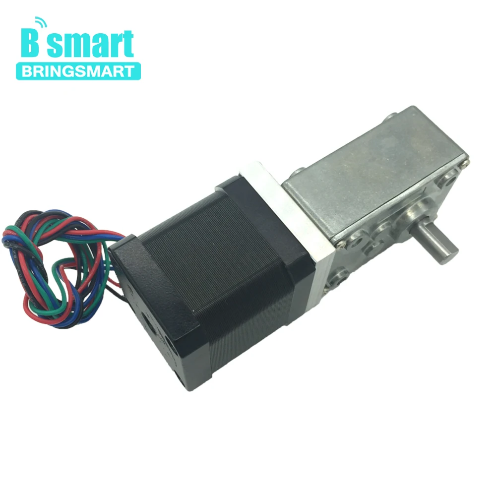 

Bringsmart A58SW-42BY 12 Volt DC Stepping Geared Motors 24V Worm Stepper Gear Motor Reduction Machine Self-locking Mini Gearbox