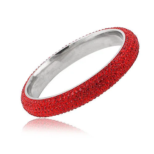 

Fashion Europe Style Stainless Steel Women Bracelet Bangle With CZ Crystal Jewelry