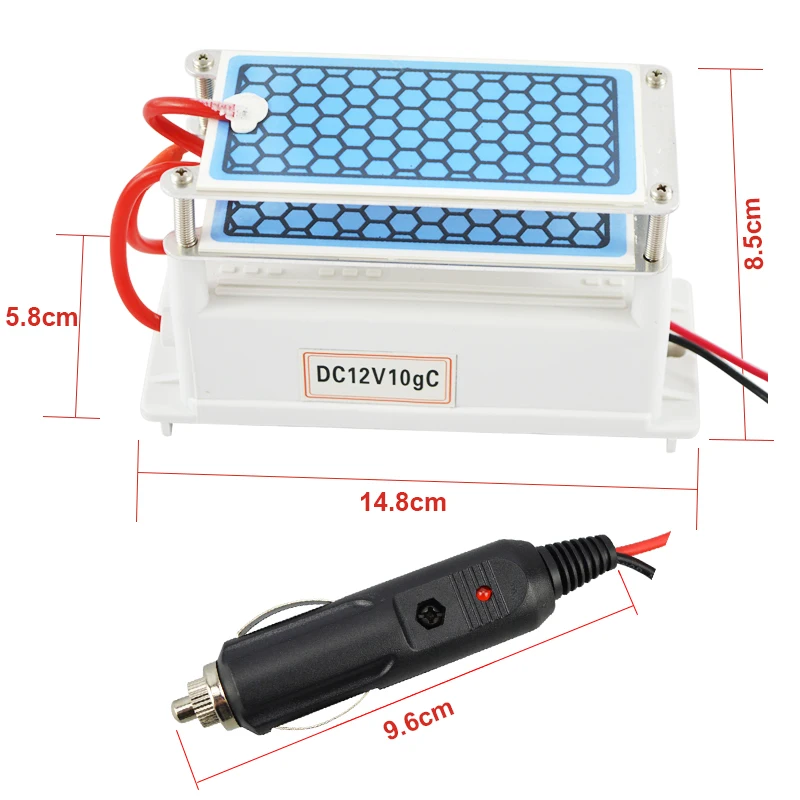 Ионизатор DC 12 v 10g/Hours автомобильный озоновый генератор очиститель воздуха озонатор для очистки керамической пластины воздушный