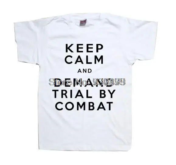 Keep CALM and demand trial by COMBAT Футболка Топ Унисекс Мужская Женская унисекс|Футболки| |