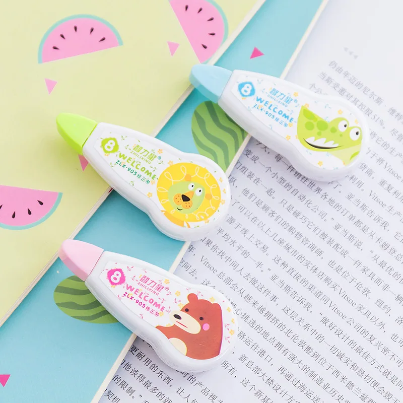 Korea Stationery Cute animal Novelty Decorative Correction Tape Correction Fluid School & Office