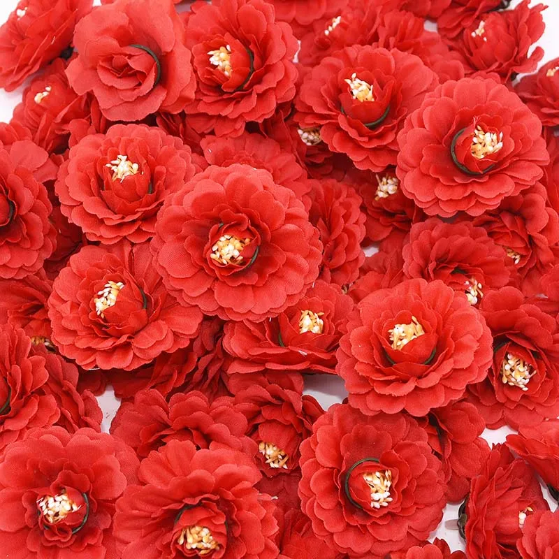 10 шт./лот, Шелковый цветок, искусственные цветы вишни, букет, Декор для дома, свадьбы, сада, украшения, сделай сам, товары для рукоделия - Цвет: red
