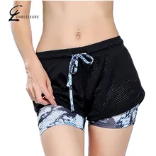 CHLEISURE S-L 6 Colors Women Short for Workout Fashion Casual Active Short Feminino Fake Two Breathable Shorts Women