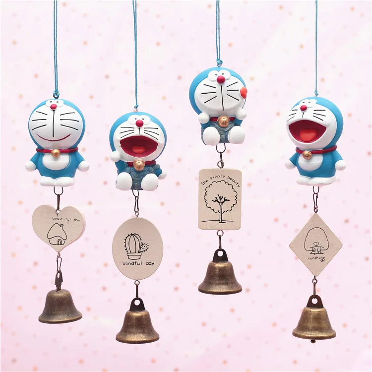 

Creative Doraemon Wind Bells Cartoon Door Chime Bell Brinquedos Resin Collection Model Action Fgures #274 Kids Birthday Gift