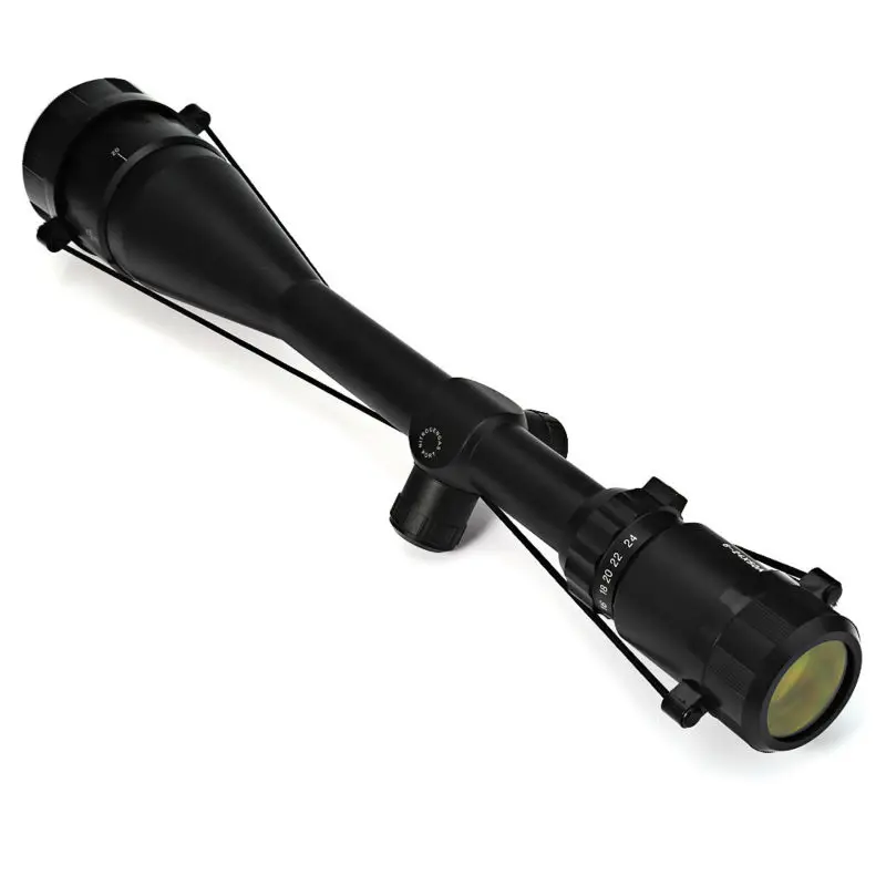 

New 6 - 24X 50mm Adjustable Green Red Dot Illuminated Tactical Riflescope Reticle Optical Sight Scope for Shotgun for Hunting