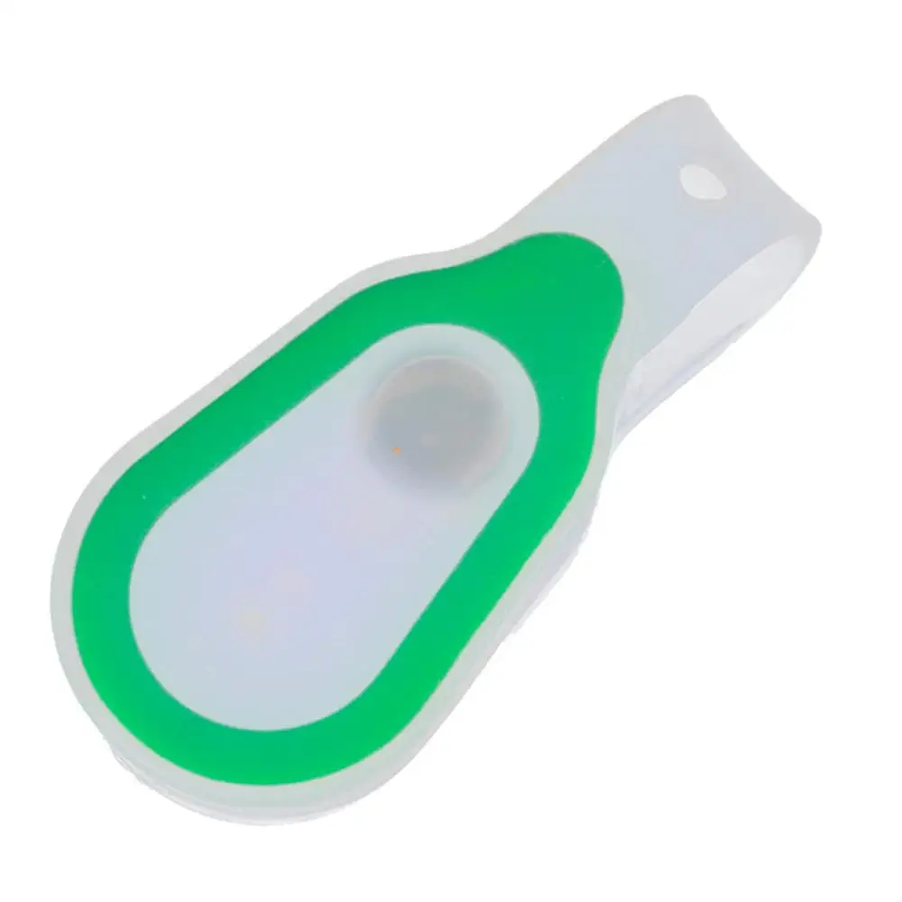 Светодиодный потолочный светильник безопасности фонарик для подачи экстренных сигналов Clip-on(магнитная) IPX6 Водонепроницаемый хэндс-фри 3 Режимы силиконовые для ночного катания, бега огни - Цвет: Зеленый