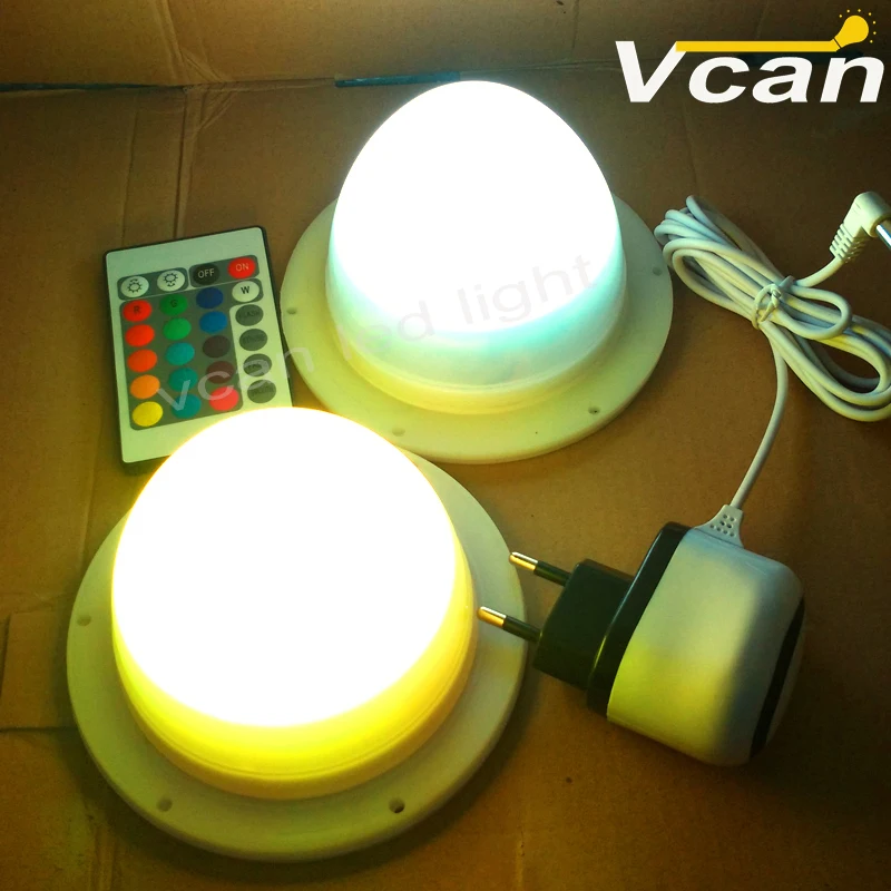 

10PCS FAST Free Shipping Hot cordless 16 colors changing furniture led bulbs with remote control