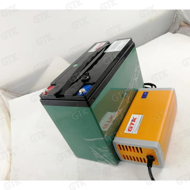 GTK-Batterie au lithium Lifepo4, 12.8V, 12V, 50Ah, pour stockage d'énergie  solaire, fournitures électriques + chargeur instantané