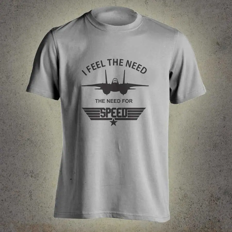 Top Gun Pilot Jet F16 Fighter I Feel The Need For speed Tom Crew, Мужская футболка, новая мода, мужские топы, футболки из фильма