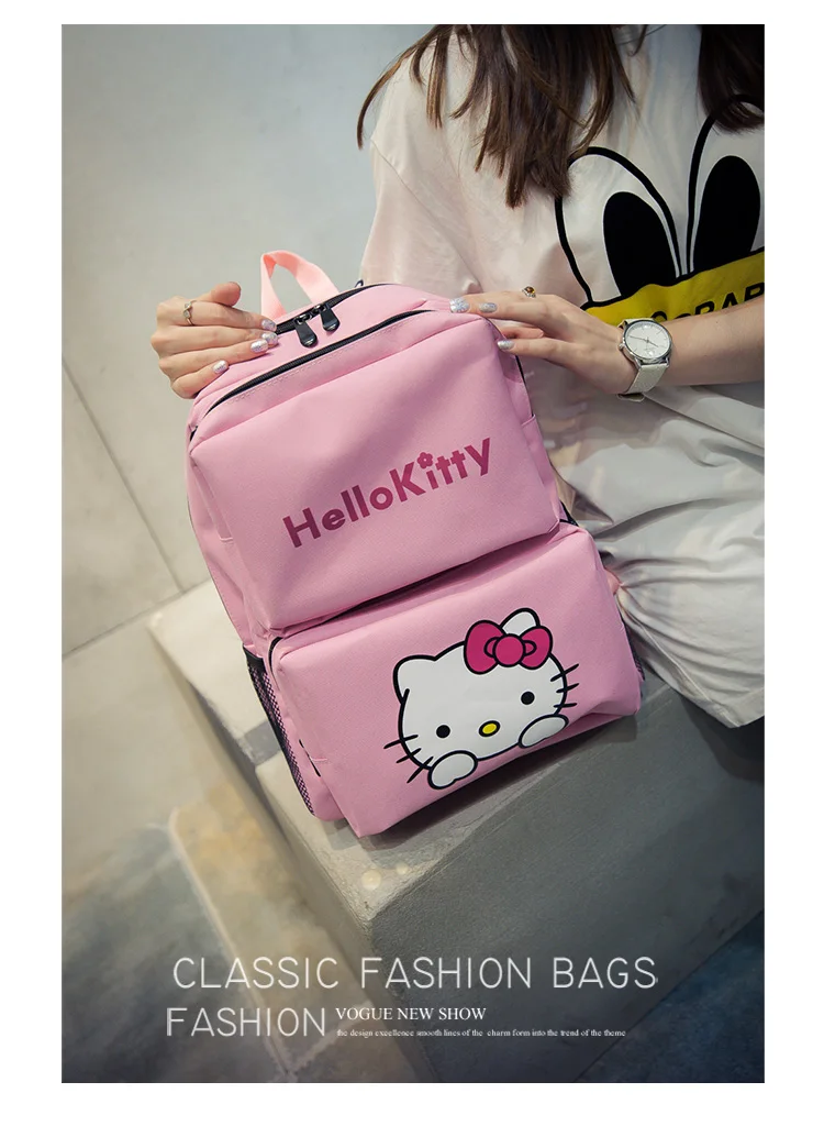 O Kitty Lovely Pink Canvas Backpack For S School Satchel O Kitty Lovely Pink Canvas Backpack For S School Satchel Lady Travel Casual Laptop Bag Schoolbagsusd 25 99 Piece